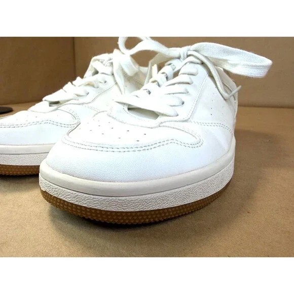 J. Crew White Leather Court City Tour Sneakers (Gum Sole) Preppy, Casual Size 8 - Picture 5 of 15